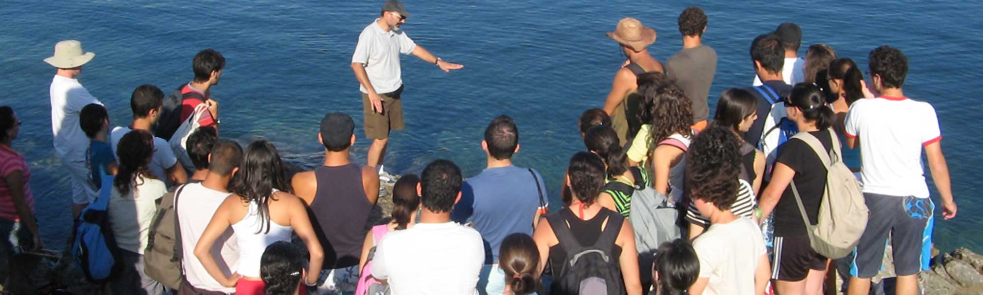 Lecturing by the sea